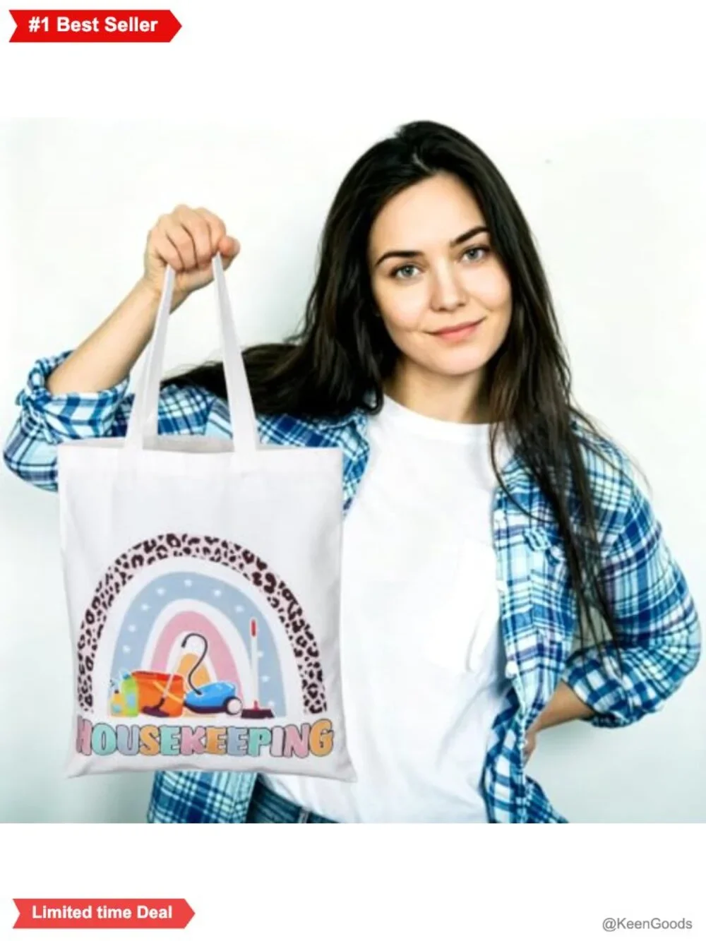 Canvas Tote Bag Housekeeping Appreciation Gift Reusable Grocery Bag